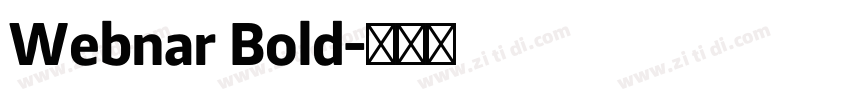 Webnar Bold字体转换